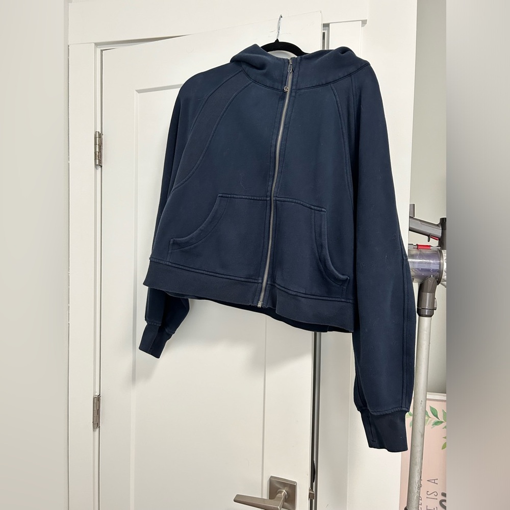 lululemon scuba full zip navy blue hoodie